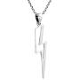 AeraVida Powerful Lightning Bolt .925 Sterling Silver Pendant Necklace