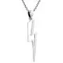 AeraVida Powerful Lightning Bolt .925 Sterling Silver Pendant Necklace AeraVida Powerful Lightning Bolt .925 Sterling Silver Pendant Necklace