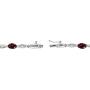 Sterling Silver Genuine, Created or Simulated Gemstone Oval-Cut Swirl Tennis Bracelet