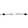 Sterling Silver Genuine, Created or Simulated Gemstone Oval-Cut Swirl Tennis Bracelet