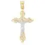 Ioka - 14K Two Tone Gold Jesus Crucifix Cross Religious Charm Small Pendant For Necklace or Chain Ioka - 14K Two Tone Gold Jesus Crucifix Cross Religious Charm Small Pendant For Necklace or Chain