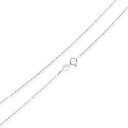 Sea of Ice Sterling Silver 1mm Loose Rope Link Chain Necklace for Women, Size 14'' - 36'' Italy