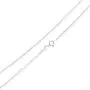 Sea of Ice Sterling Silver 1mm Loose Rope Link Chain Necklace for Women, Size 14'' - 36'' Italy