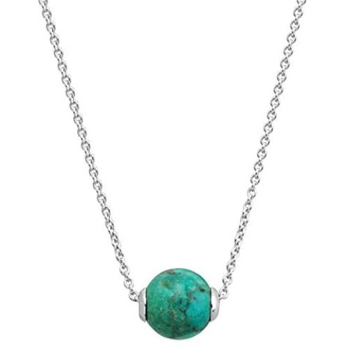 Silpada the World is Yours 6 ct Compressed Stabilized Turquoise Pendant Necklace in Sterling Silver