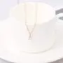 Fstrend Fashion Rhinestone Necklace Dainty Simple Choker Necklaces Jewelry for Women and Girls(Gold)