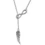 KUIYAI Memorial Infinity Angel Wing Necklace Family Remembrance Gift Godchild Gift KUIYAI Memorial Infinity Angel Wing Necklace Family Remembrance Gift Godchild Gift