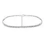 Avanlin Rhinestone Choker Necklaces Silver Plated 1 Layer Necklace Chain Jewelry for Women and Girls
