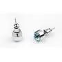 Crystalline Azuria Jewelry Set Crystals from Swarovski Blue Simulated Aquamarine Crystal Dolphin Pendant Necklace for Women Pendant Necklace 18'' Stud Earrings 18K White Gold Plated Necklace