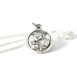 St Gerard Necklace for Pregnancy | Patron Saint of Pregnancy Charm Necklace St Gerard Pendant on a 22 inch Silver Plated Snake Chain Necklace with a Beautiful St Gerard Charm Fertility Charm for Women
