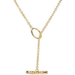 Aurelia Mae 18K Gold Plated Gold Toggle Necklace Wrap Rolo Chain Necklace T-Bar Layering Link Chain Necklace