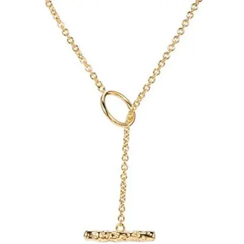 Aurelia Mae 18K Gold Plated Gold Toggle Necklace Wrap Rolo Chain Necklace T-Bar Layering Link Chain Necklace Aurelia Mae 18K Gold Plated Gold Toggle Necklace Wrap Rolo Chain Necklace T-Bar Layering Link Chain Necklace