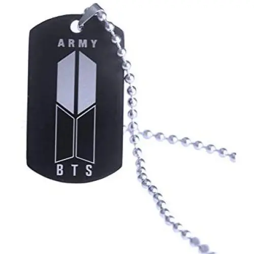 COMTRUDE BTS Necklace, Premium Stainless Steel Kpop Team Logo Pendant Bead Chain, Army Jewelry for Girls BTS Fans Gift COMTRUDE BTS Necklace, Premium Stainless Steel Kpop Team Logo Pendant Bead Chain, Army Jewelry for Girls BTS Fans Gift