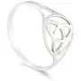 VASSAGO Stainless Steel Irish Triquetra Trinity Celtic Knot Ring Hollow Out Design High Polished Round Charm Bands for Men Women Teens