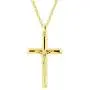 Ritastephens Sterling Silver Gold Overlay Round or Flat Italian Crucifix Cross Charm Pendant Necklace Ritastephens Sterling Silver Gold Overlay Round or Flat Italian Crucifix Cross Charm Pendant Necklace