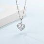 Prime Adore 1 Carat Brilliant-Cut Created Moissanite Main Stone | High End CZ Side Stones | White Gold Plated Sterling Silver | Elegant Heart Shape Design | D Color VVS1 Clarity Necklace | 18'' Prime Adore 1 Carat Brilliant-Cut Created Moissanite Main Stone | High End CZ Side Stones | White Gold Plated Sterling Silver | Elegant Heart Shape Design | D Color VVS1 Clarity Necklace | 18''