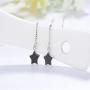 Frchalleretour Pearl Drop Stainless Steel Curved Threader Earrings for Professional Woman Pearl-Fringed Drop Dangle Tassel Chain Earrings Set Lightweight Hoop Dangle Tassel Earrings