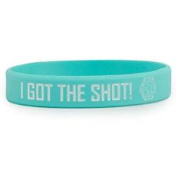 Grand Parfums I GOT The Shot, COVID-19 Vaccinated Stretch Bracelet Set of 4 Assorted Colors, Colorful Non-Toxic Silcone Wristband One-Size Fits Adults, Vaccination Identification Support
