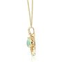 Gin & Grace 10K Yellow Gold Natural Opal Diamond (I1,I2) Pendant Necklace with Gold Chain for Women Mothers Day Jewelry Gifts