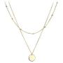 4Pcs Layered Coin Necklace for Women Gold Choker Necklace Disc Layering Necklace