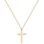 Ovian Cross Pendant Necklace for Men 18K Gold Plated Stainless Steel Cross Necklace Simple Solid Cross Necklace Christians Jewelry for Boy