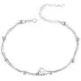 Sllaiss 925 Sterling Silver Bracelet Double Layered Chain for Women Girls with Tiny Beads Pearl Adjustable Bracelet Chain Beach Style Anklet Jewelry Sllaiss 925 Sterling Silver Bracelet Double Layered Chain for Women Girls with Tiny Beads Pearl Adjustable Bracelet Chain Beach Style Anklet Jewelry