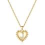 Hidepoo Heart Initial Necklaces for Women Girls, 14K Gold Filled Dainty Heart Pendant Letter Alphabet Necklace Cubic Zirconia Cute Initial Heart Necklace for Women Kids Girls Jewelry Gifts