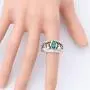 FAADBUK The Lord of The Rings Jewelry The Lord of The Rings Aragons Green Stone Rings 8 to 11 Aragon Snake Gothic Rings