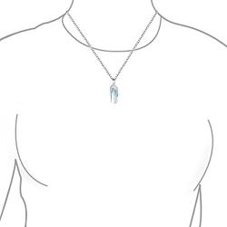 Blue Pink Rainbow Created Opal Sandal Flip Flop Pendant Necklace For Women Teen 925 Sterling Silver October Birthstone