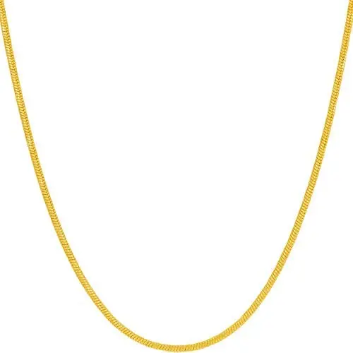 LIFETIME JEWELRY 1.5mm Snake Chain Necklace for Women and Men 24k Gold Plated LIFETIME JEWELRY 1.5mm Snake Chain Necklace for Women and Men 24k Gold Plated