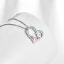 925 Sterling Silver Friendship Bis Sis Lit Sis Sister Heart Pendant Necklace Birtthday Christmas Jewelry Gifts for Best Friend Sister Female Classmates Women