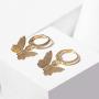 Konpicca Butterfly Hoop Earrings Elegant Animal Dangle Charm Earrings Butterfly Huggie Drop Earrings for Women Girls