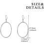 Sterling Silver/Rose Gold/Gold Plated Large Hoop Earrings Circle Dangle Drop Earrings for Women 40 50 60mm