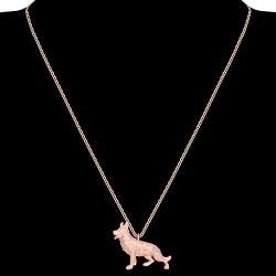 WEVENI Alloy German Shepherd Dog Jewelry Set Pet Earrings Necklace Silver Gold Plated Pendant Gifts for Women Girls Ladies