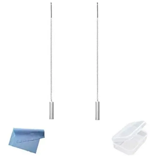 XHBTS 2 Pieces Silver Stainless Steel Threader Earrings Long Chain Earrings Wrap Threader Drop Earrings for Women Lightweight Minimalist Jewelry with Mini Cloth and Mini Box XHBTS 2 Pieces Silver Stainless Steel Threader Earrings Long Chain Earrings Wrap Threader Drop Earrings for Women Lightweight Minimalist Jewelry with Mini Cloth and Mini Box
