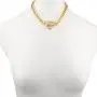 LUX ACCESSORIES Pave Panther Chain Link Bling Necklace Matching Stud Earrings