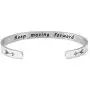 Baroco Inspirational Personalized Gifts Bracelet Cuff Bangle Mantra Engraved Jewelry for Teen Girls Kids Men (Keep moving forward)