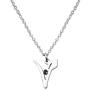 WUSUANED Stainless Steel Vegan Symbol Pendant Necklace Gift for Vegetarian