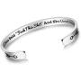 AZNECK Inspirational Bracelets Gifts for Women Girls Personalized Engraved Mantra Cuff Bangle Friendship Motivational Friend Encouragement Jewelry for Her