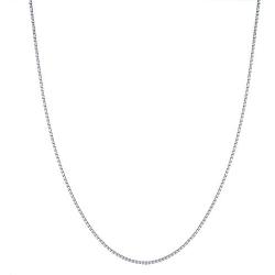 Sterling Silver 1.2mm Classic Italian Box Chain Necklace, 16'' - 30''