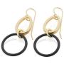 NIEVOS JEWELRY 24k Gold Plated Earring 24k Gold Plated, Oval Amorphic Linked Earring. Amorphic Style Designer Love Handmade For Her Made By Women Gift Jewelry