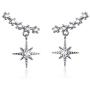 SLUYNZ Sparkling Star Drop Earrings for Women Teen Girls Sterling Silver Star Wrap Earrings Studs