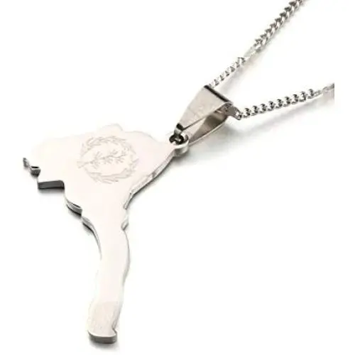 Stainless Steel Eritrea Map Pendants Necklaces in Gold and Silver Africa Jewelry Stainless Steel Eritrea Map Pendants Necklaces in Gold and Silver Africa Jewelry