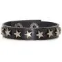 Xusamss Hip Hop Alloy Star Wristband Leather Cuff Bracelet,7.5inches Xusamss Hip Hop Alloy Star Wristband Leather Cuff Bracelet,7.5inches