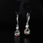 925 Sterling Silver Blue Topaz Teardrop Earrings Drop Dangly Earring Leverback Hypoallergenic Jewelry for Women Girls