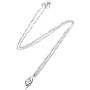 Yves Renaud 1'' Crystal Waterdrop Pendant Necklace on Sterling Silver 18'' Link Chain - Hypoallergenic Fashion Jewelry for Women, Girls - Ideal Valentines Day Gift for Her