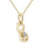 Pretty Jewels 0.06 Ct Natural Diamond Cute Kitty Cat Pendant Necklace with 18'' Chain 925 Sterling Silver (G-H/I1-I2)