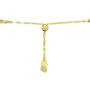 14K Gold Chain Triple Mariner Italian Adjustable Bracelet, 9''