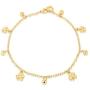 Verona Jewelers 14K Gold Plated Stainless Steel Charm Anklets for Women Girls, Dainty Foot Jewelry, Fashion Accessories and Gadgets, Summer Beach 10 Inch Ankle Bracelets, Cute Chain Link Anklet