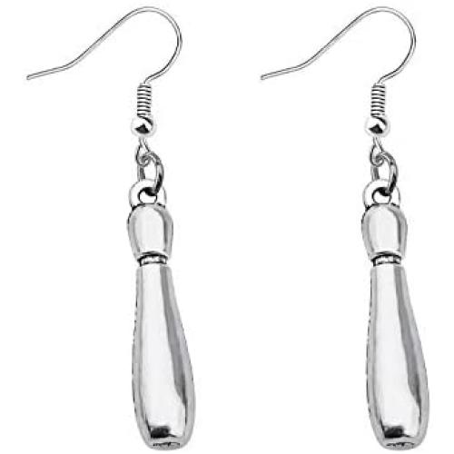 AKTAP Bowling Ball Lover Gift Bowling Pin Charm Earring Bowling Coach Jewelry Bowling Gift for Bowling Players 