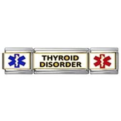 Stylysh Charms Thyroid Disorder Enamel Italian 9mm Link Triple Set MT305 Fits Traditional Classic
